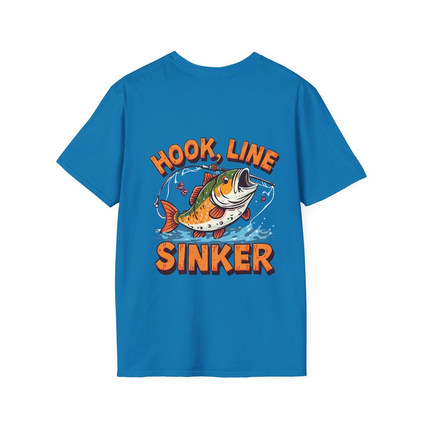 Hook, Line & Sinker Graphic Tee Back Print Fishing T-Shirt - SJM Print Store