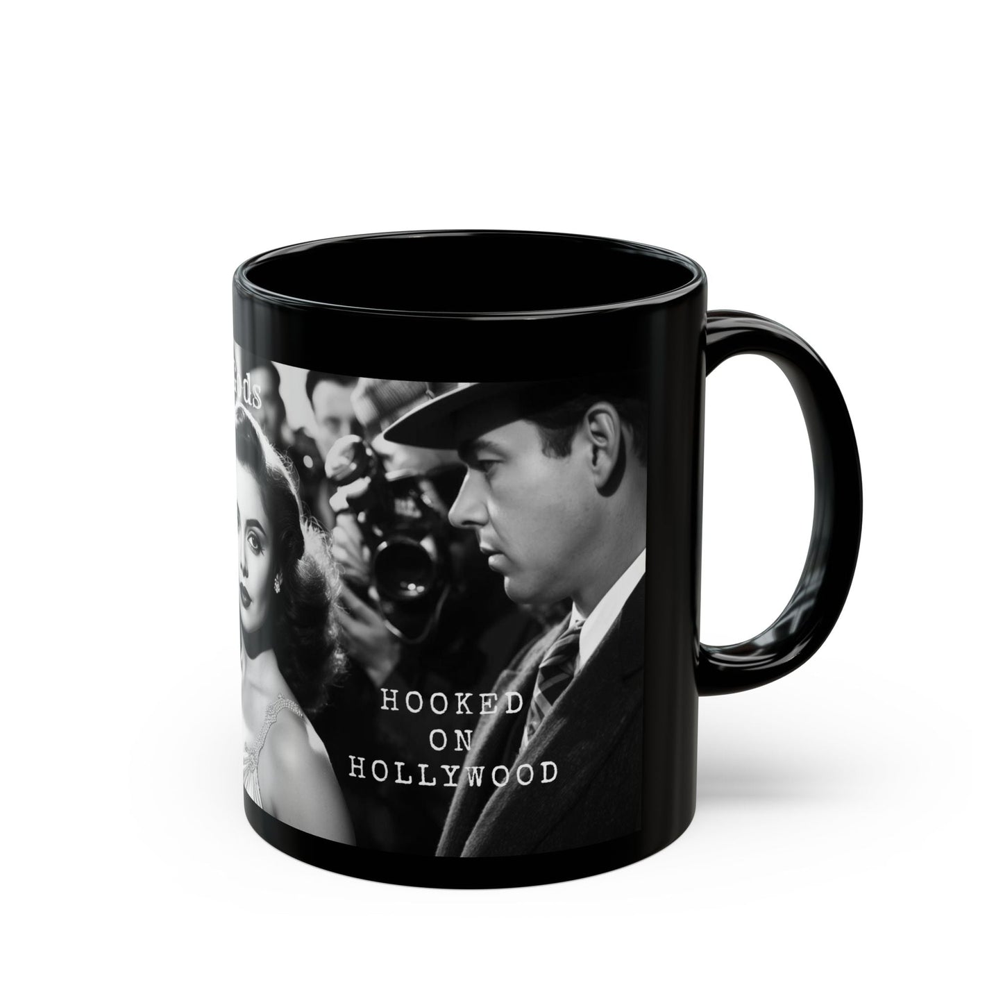 Hooked on Hollywood Black Ceramic Mug - SJM Print Store