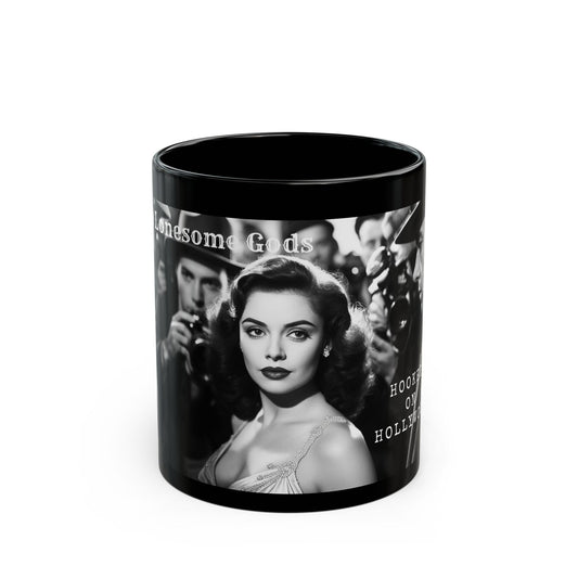 Hooked on Hollywood Black Ceramic Mug - SJM Print Store