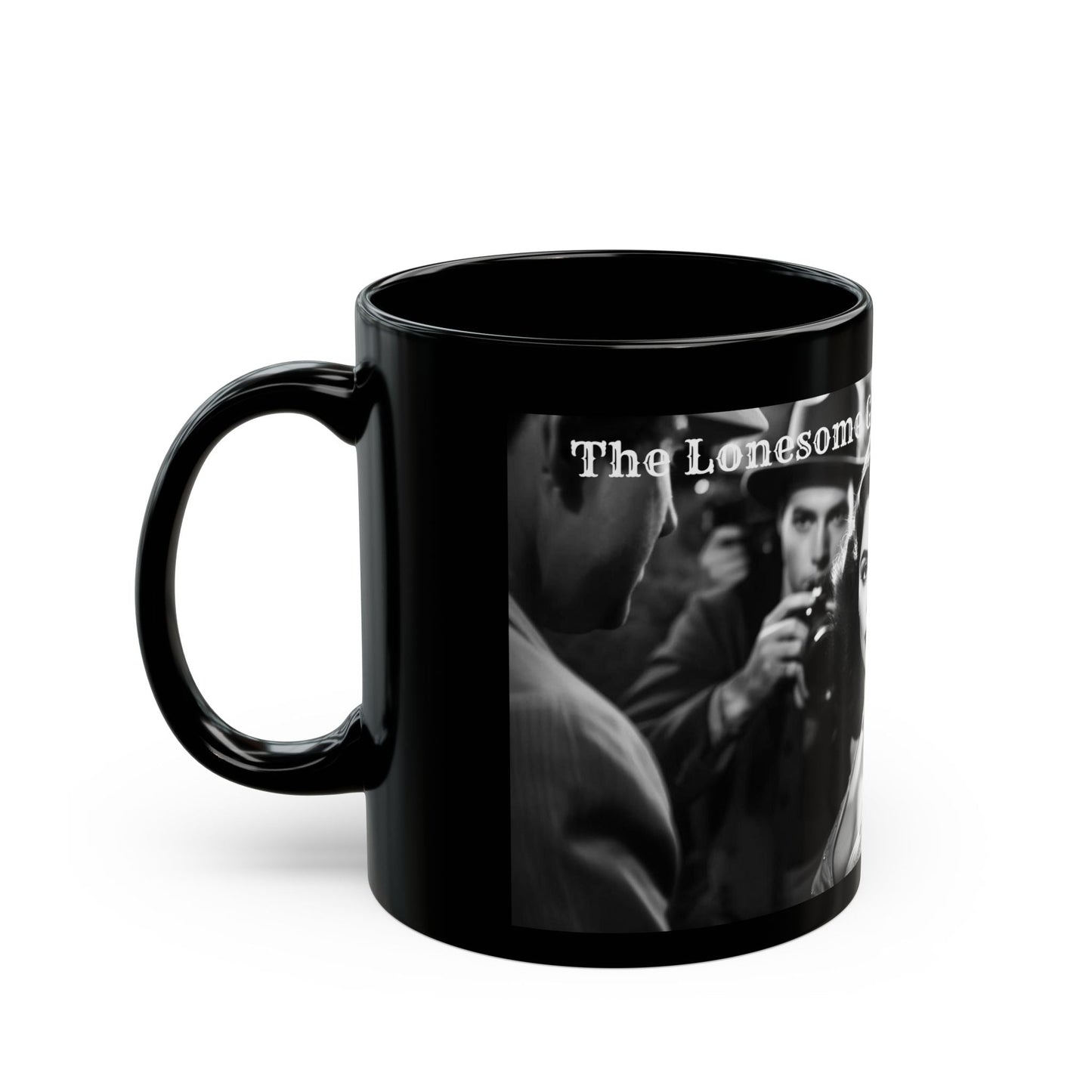 Hooked on Hollywood Black Ceramic Mug - SJM Print Store
