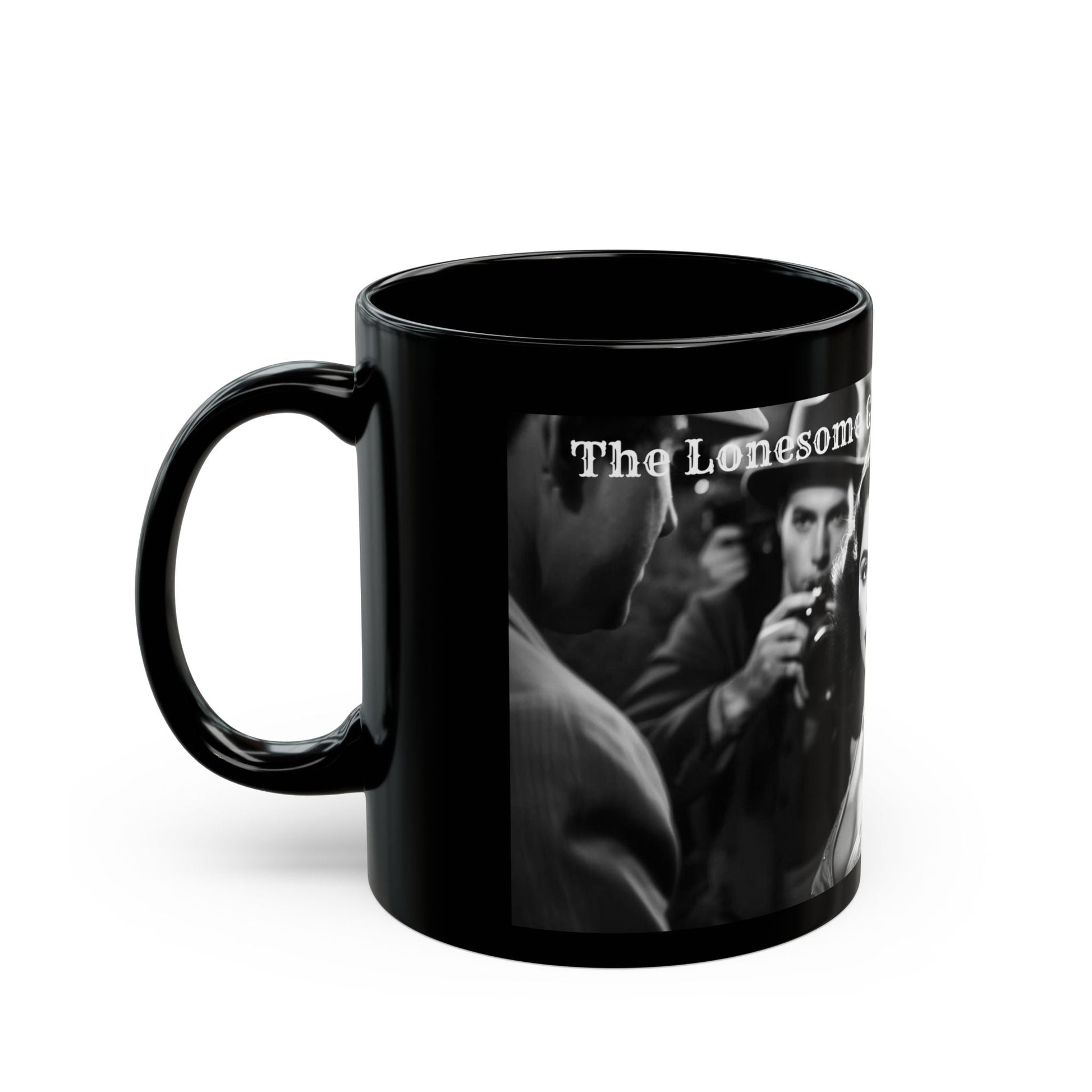 Hooked on Hollywood Black Ceramic Mug - SJM Print Store