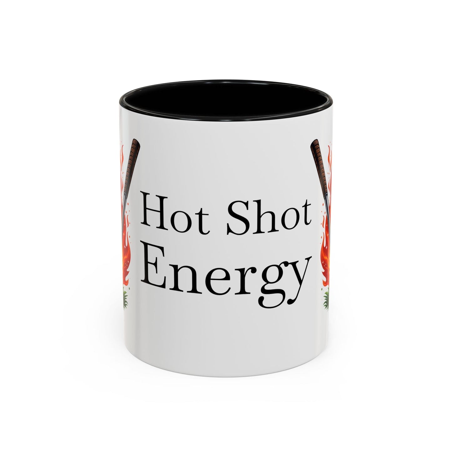 Hot Shot Energy Golf Mug Flaming Golf Ball Accent Mug - SJM Print Store