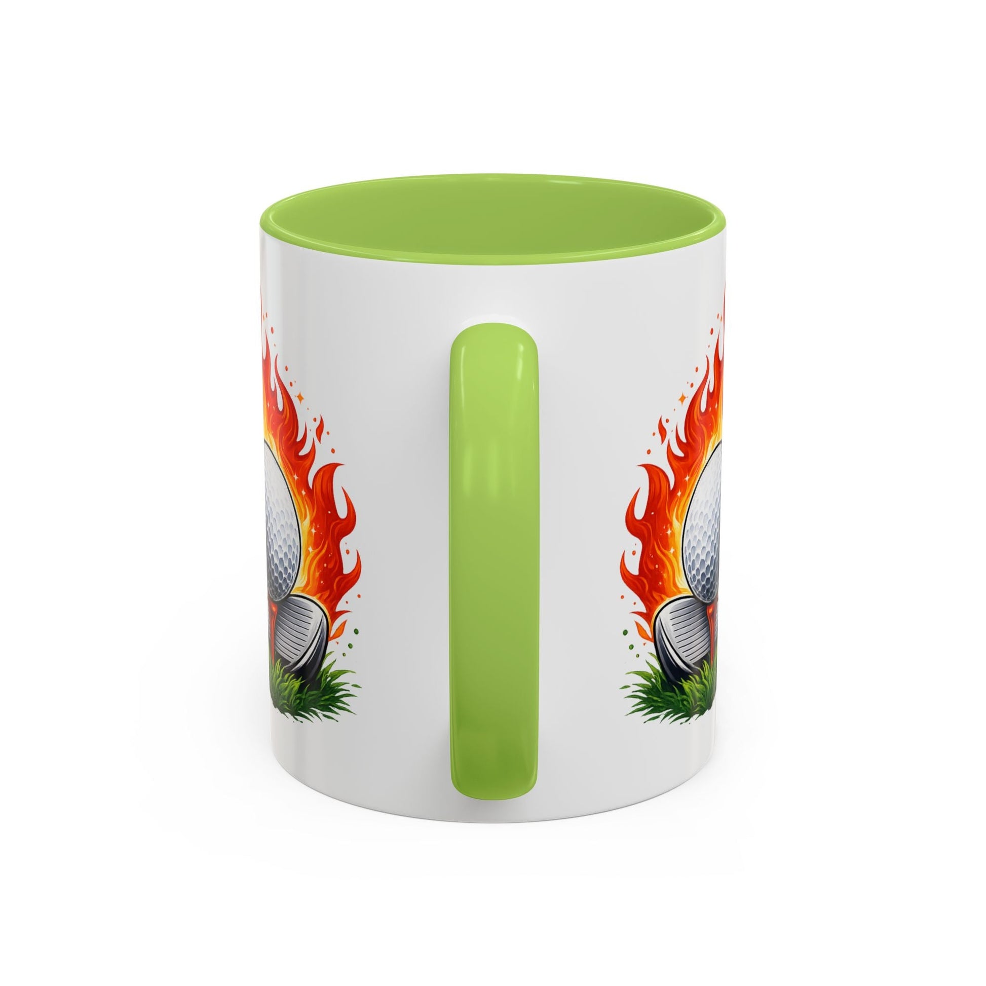 Hot Shot Energy Golf Mug Flaming Golf Ball Accent Mug - SJM Print Store
