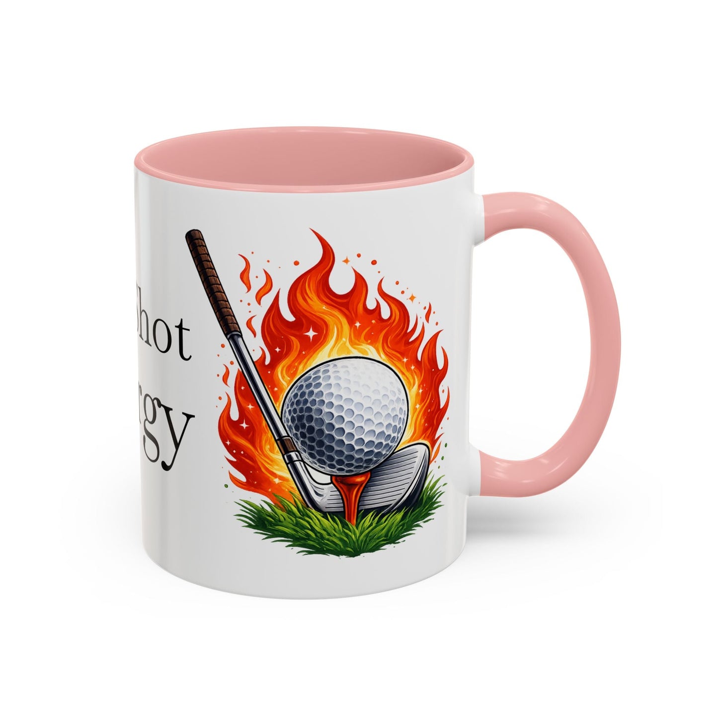 Hot Shot Energy Golf Mug Flaming Golf Ball Accent Mug - SJM Print Store