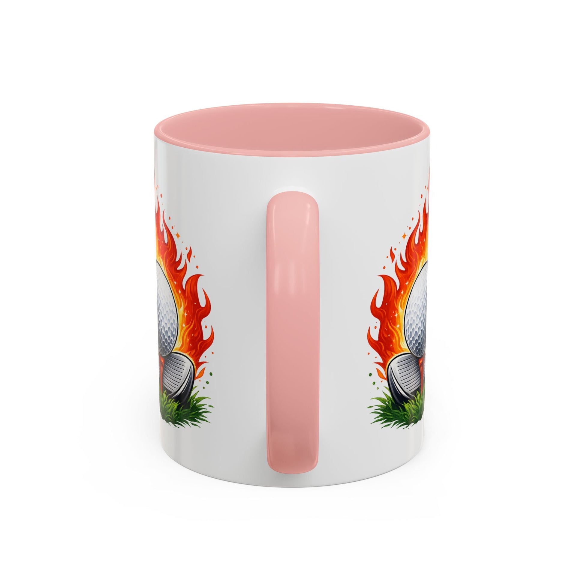 Hot Shot Energy Golf Mug Flaming Golf Ball Accent Mug - SJM Print Store