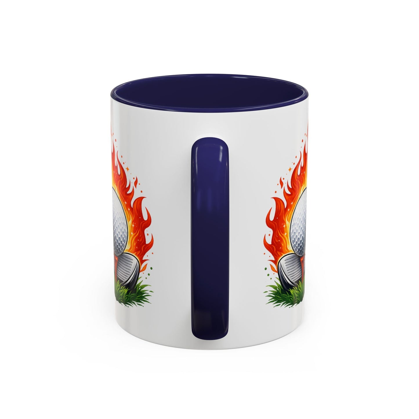 Hot Shot Energy Golf Mug Flaming Golf Ball Accent Mug - SJM Print Store