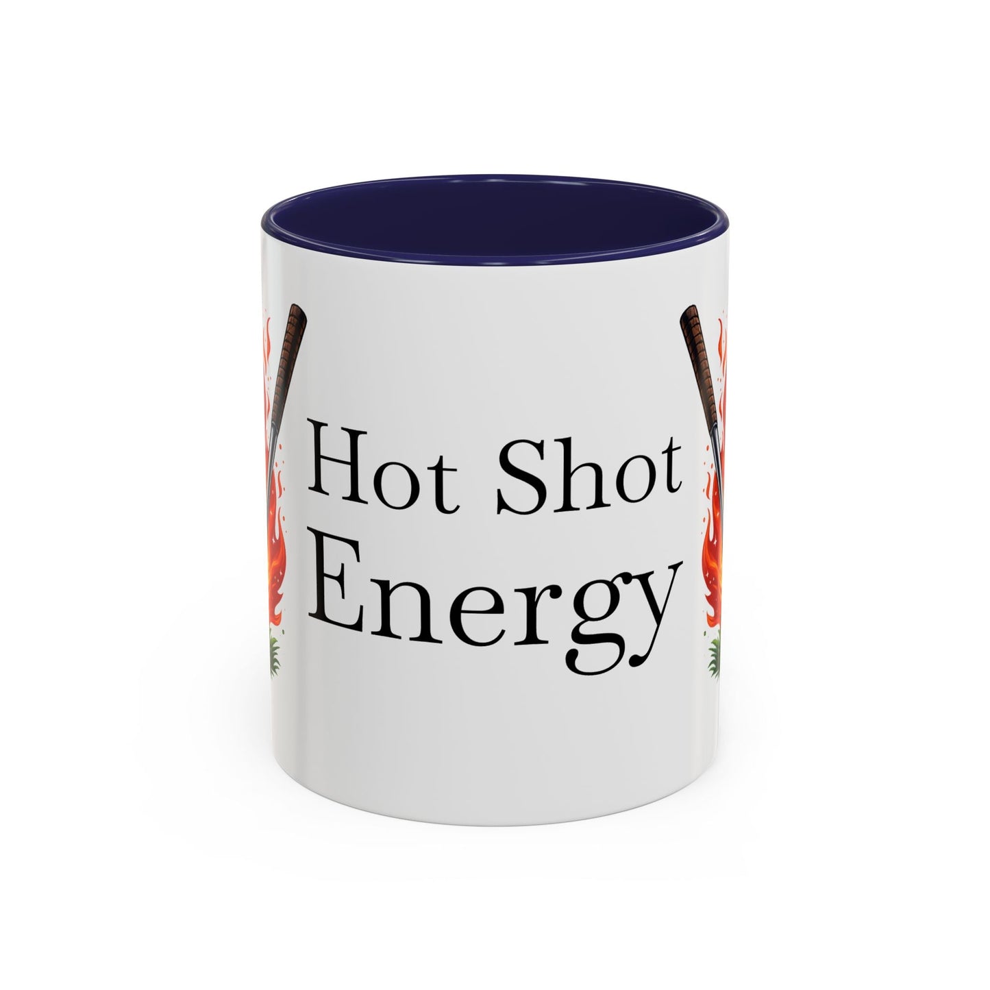 Hot Shot Energy Golf Mug Flaming Golf Ball Accent Mug - SJM Print Store