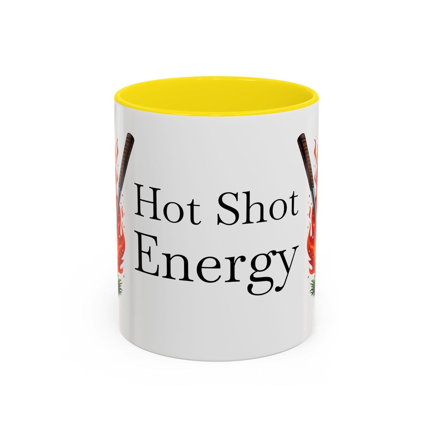 Hot Shot Energy Golf Mug Flaming Golf Ball Accent Mug - SJM Print Store
