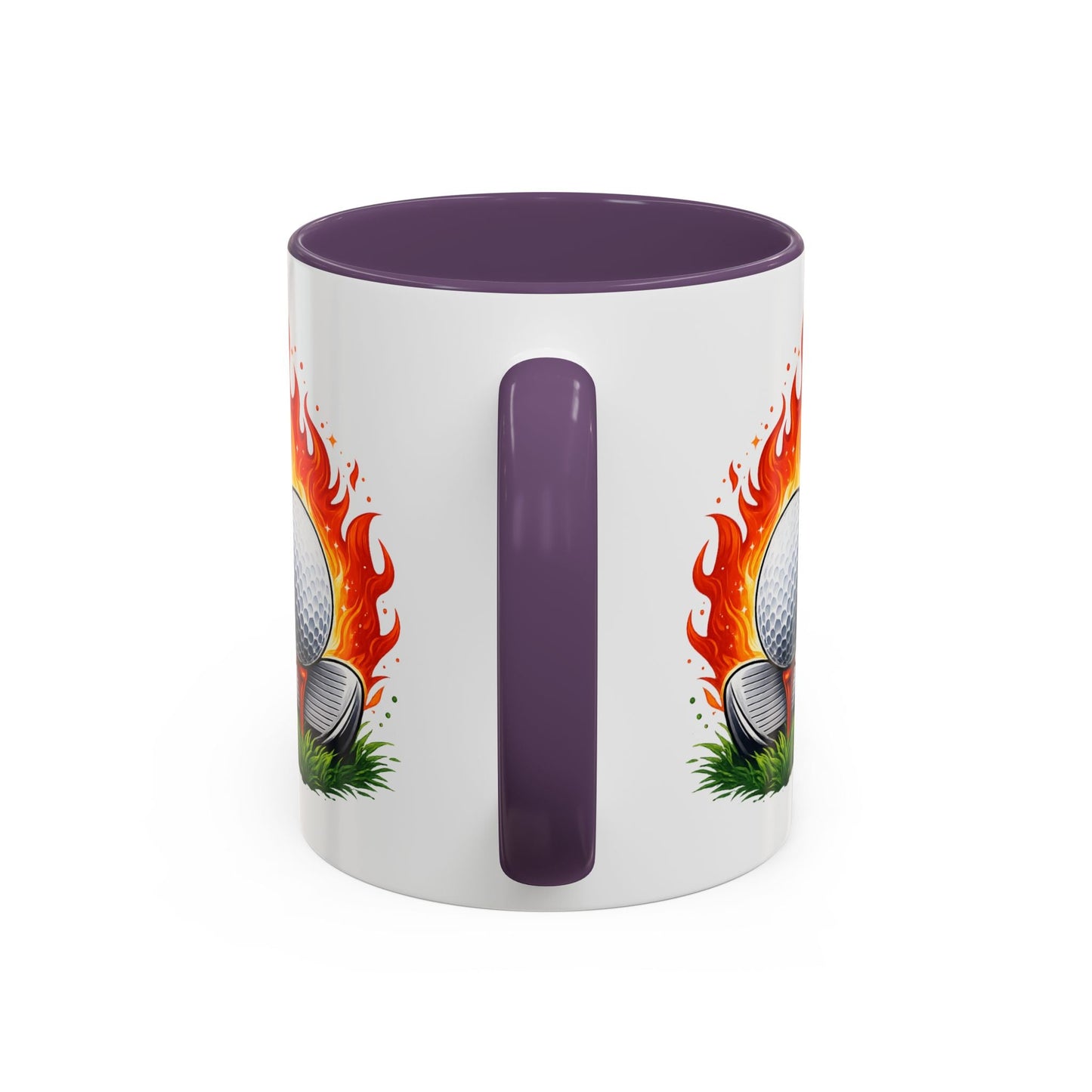 Hot Shot Energy Golf Mug Flaming Golf Ball Accent Mug - SJM Print Store