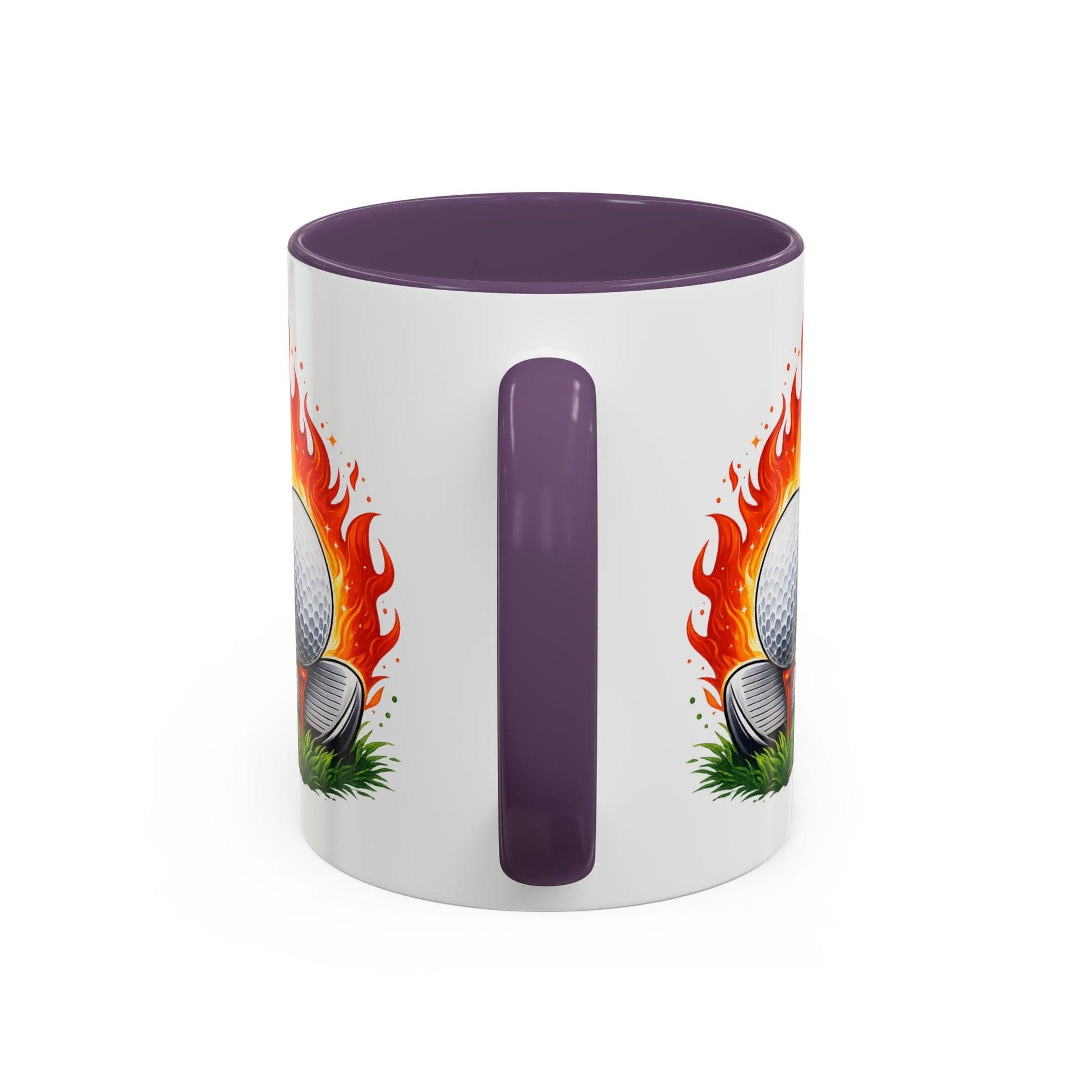 Hot Shot Energy Golf Mug Flaming Golf Ball Accent Mug - SJM Print Store