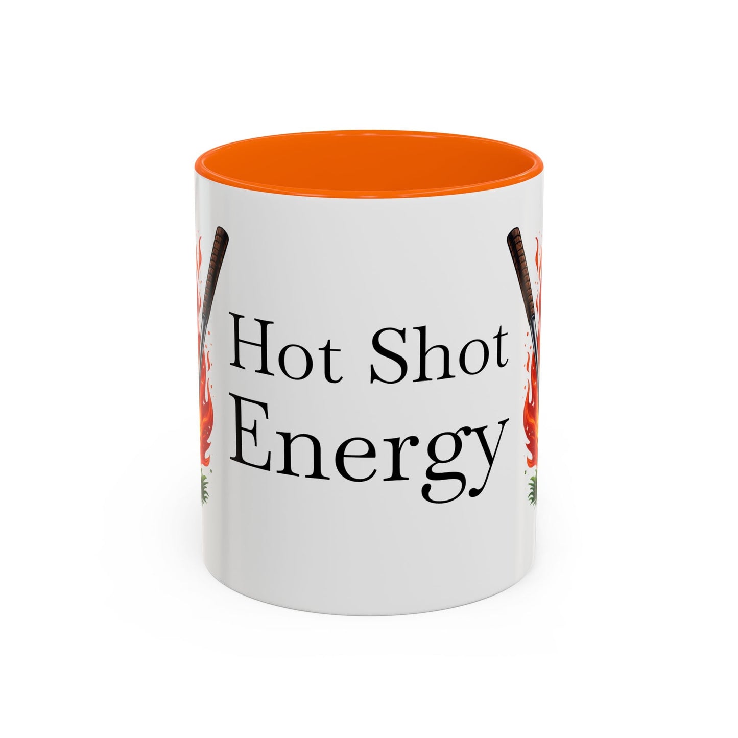 Hot Shot Energy Golf Mug Flaming Golf Ball Accent Mug - SJM Print Store
