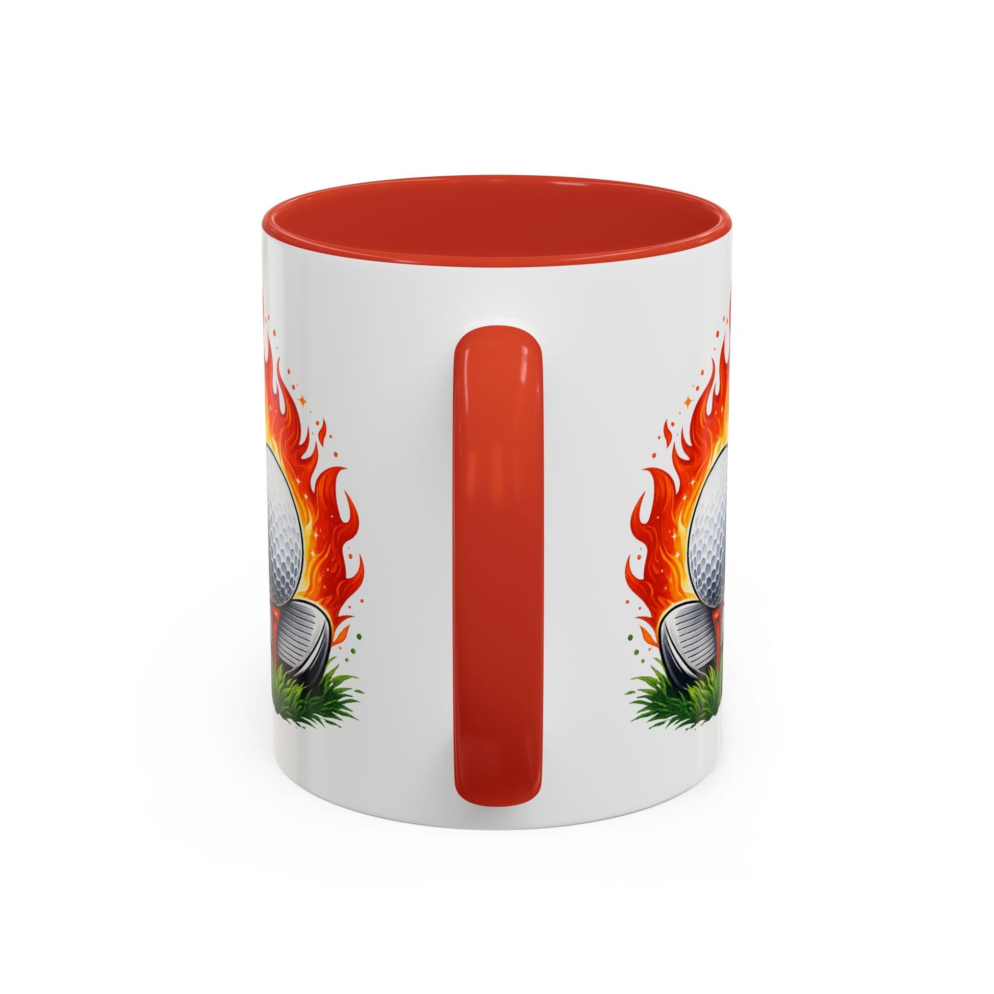 Hot Shot Energy Golf Mug Flaming Golf Ball Accent Mug - SJM Print Store