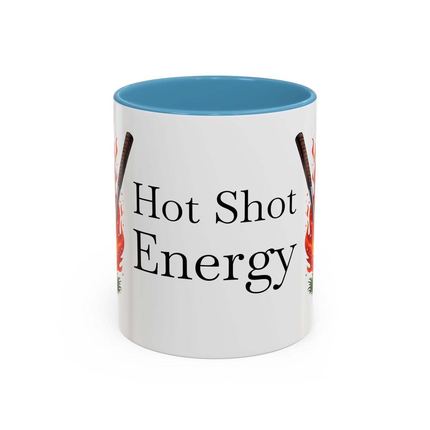 Hot Shot Energy Golf Mug Flaming Golf Ball Accent Mug - SJM Print Store