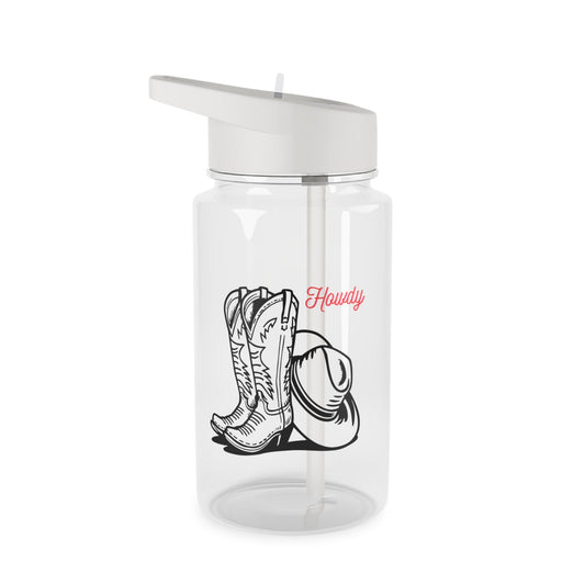 Howdy Cowboy Tritan Water Bottle, Durable Drinkware for Rodeo Lovers, Hydration Bottle for Adventures, Gifts for Him, Gifts for Her - SJM Print Store