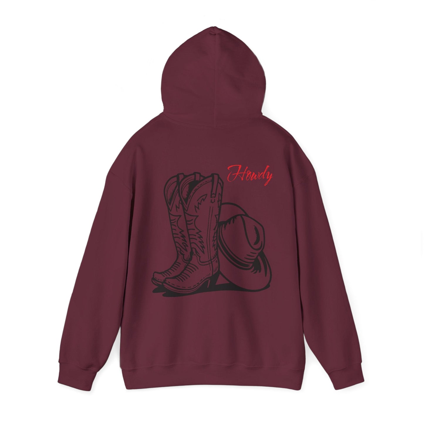 Howdy Cowgirl / Cowboy Hoodie, Western Style Sweatshirt, Country Living Apparel, Rodeo Gift, Cozy Farmhouse Hooded Sweatshirt - SJM Print Store