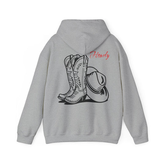 Howdy Cowgirl / Cowboy Hoodie, Western Style Sweatshirt, Country Living Apparel, Rodeo Gift, Cozy Farmhouse Hooded Sweatshirt - SJM Print Store