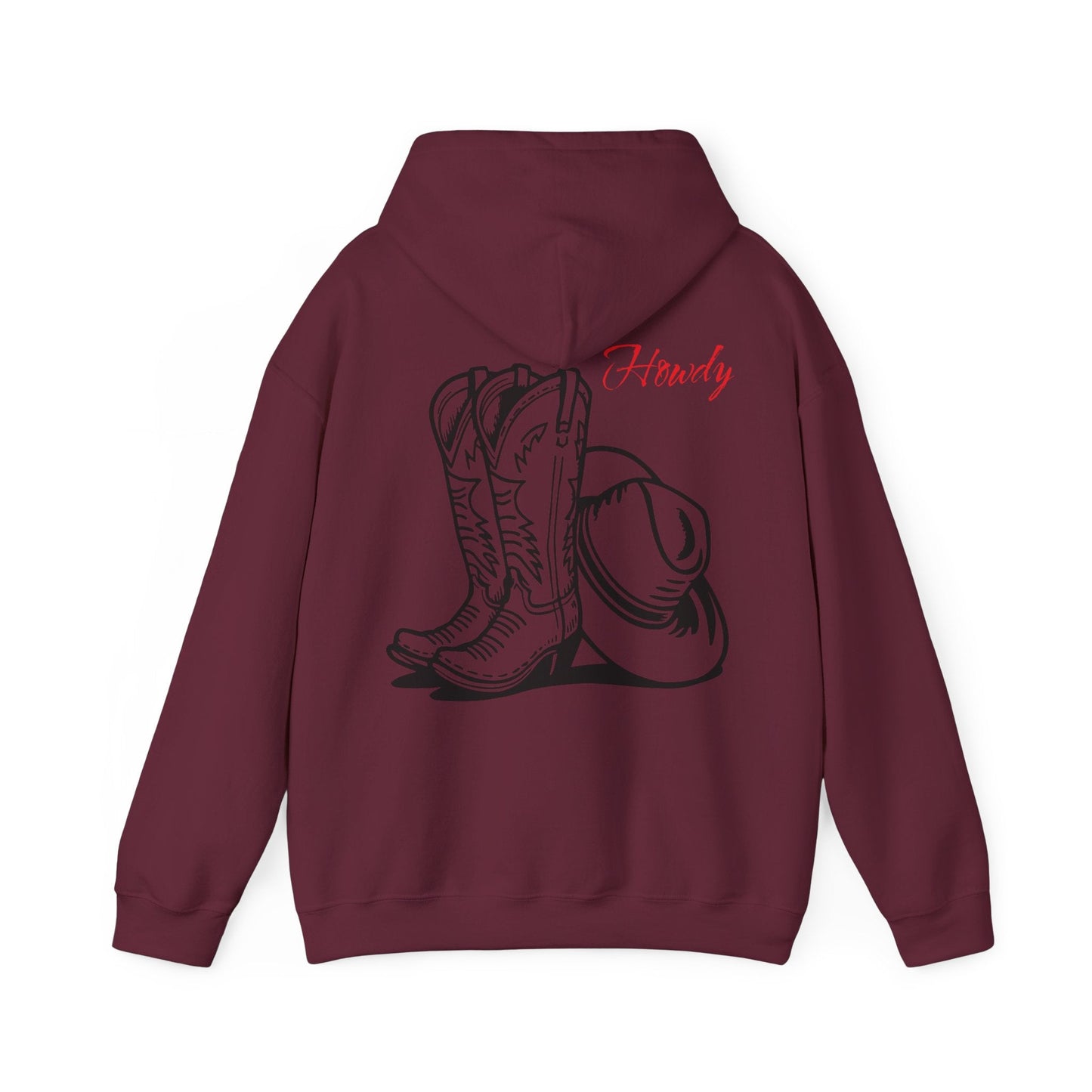 Howdy Cowgirl / Cowboy Hoodie, Western Style Sweatshirt, Country Living Apparel, Rodeo Gift, Cozy Farmhouse Hooded Sweatshirt - SJM Print Store