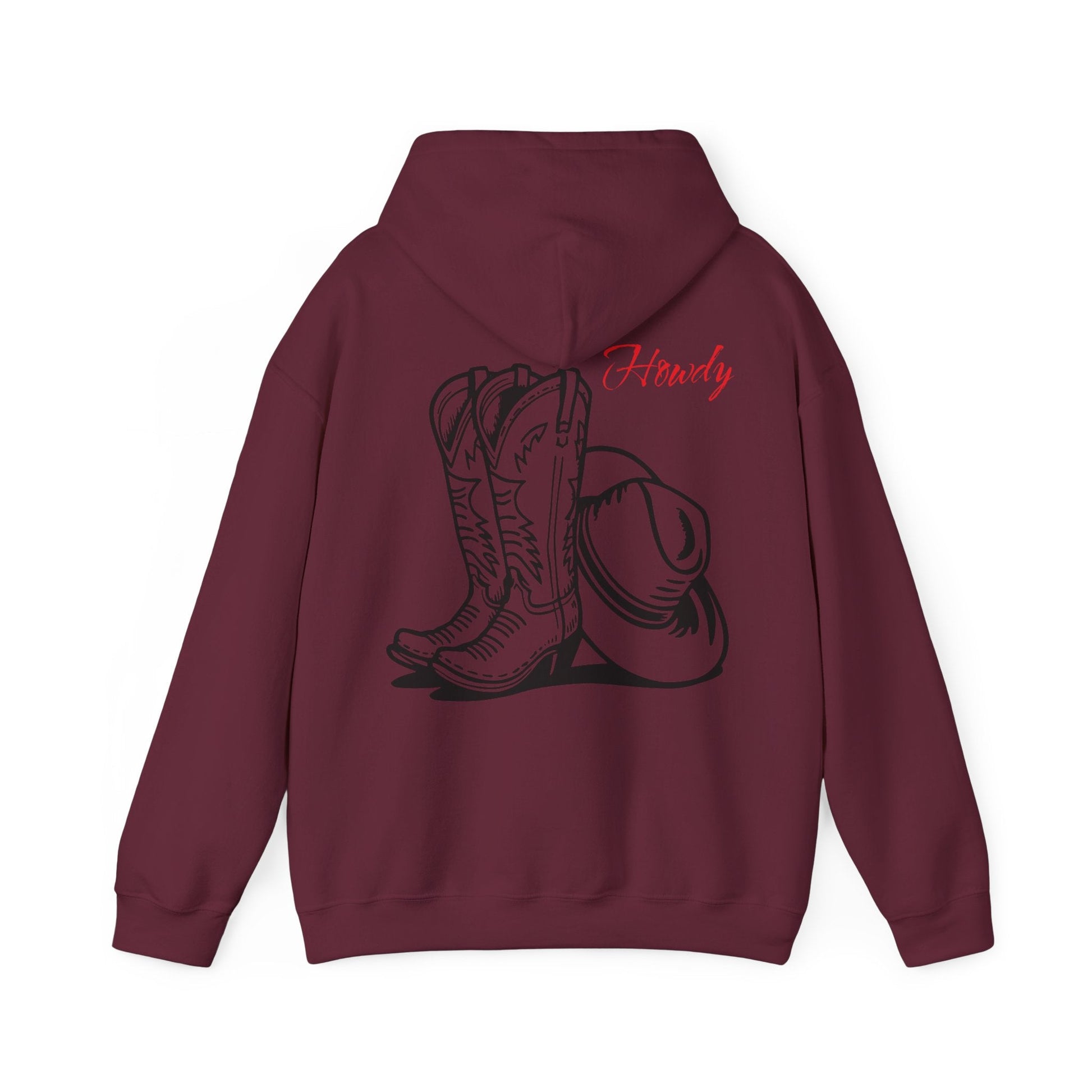 Howdy Cowgirl / Cowboy Hoodie, Western Style Sweatshirt, Country Living Apparel, Rodeo Gift, Cozy Farmhouse Hooded Sweatshirt - SJM Print Store