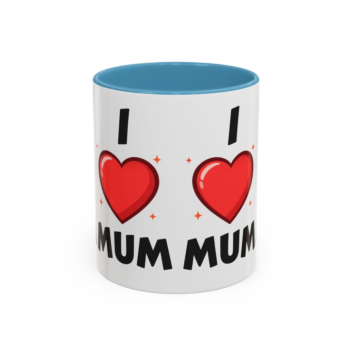 I Love Mum Accent Mug | Mother's Day Coffee Mug | Tea Mug Gift for Mum | Red Ceramic Mug | Gifts & Lifestyle - SJM Print Store