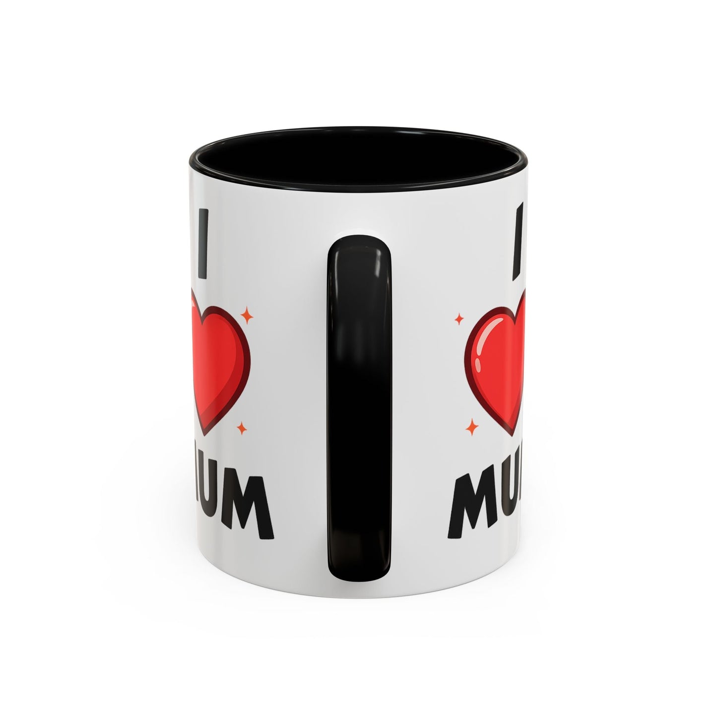 I Love Mum Accent Mug | Mother's Day Coffee Mug | Tea Mug Gift for Mum | Red Ceramic Mug | Gifts & Lifestyle - SJM Print Store