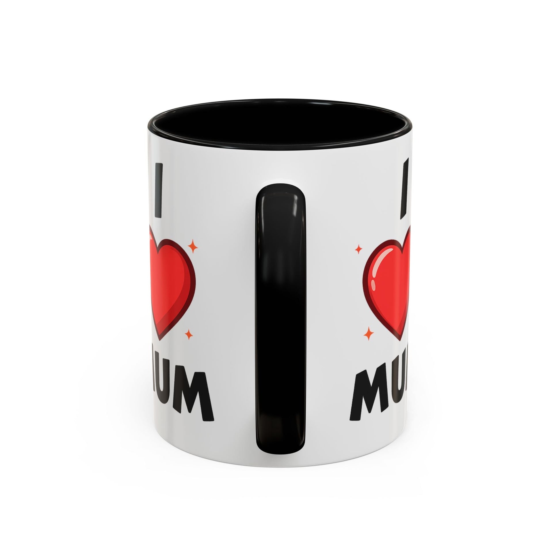I Love Mum Accent Mug | Mother's Day Coffee Mug | Tea Mug Gift for Mum | Red Ceramic Mug | Gifts & Lifestyle - SJM Print Store
