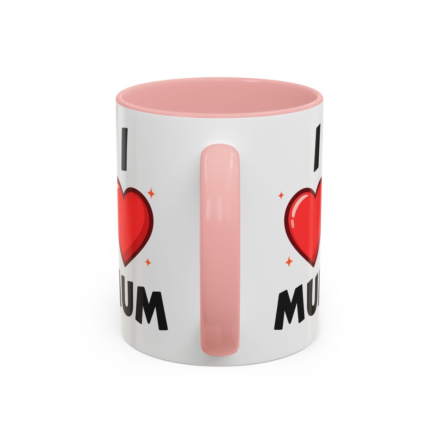 I Love Mum Accent Mug | Mother's Day Coffee Mug | Tea Mug Gift for Mum | Red Ceramic Mug | Gifts & Lifestyle - SJM Print Store