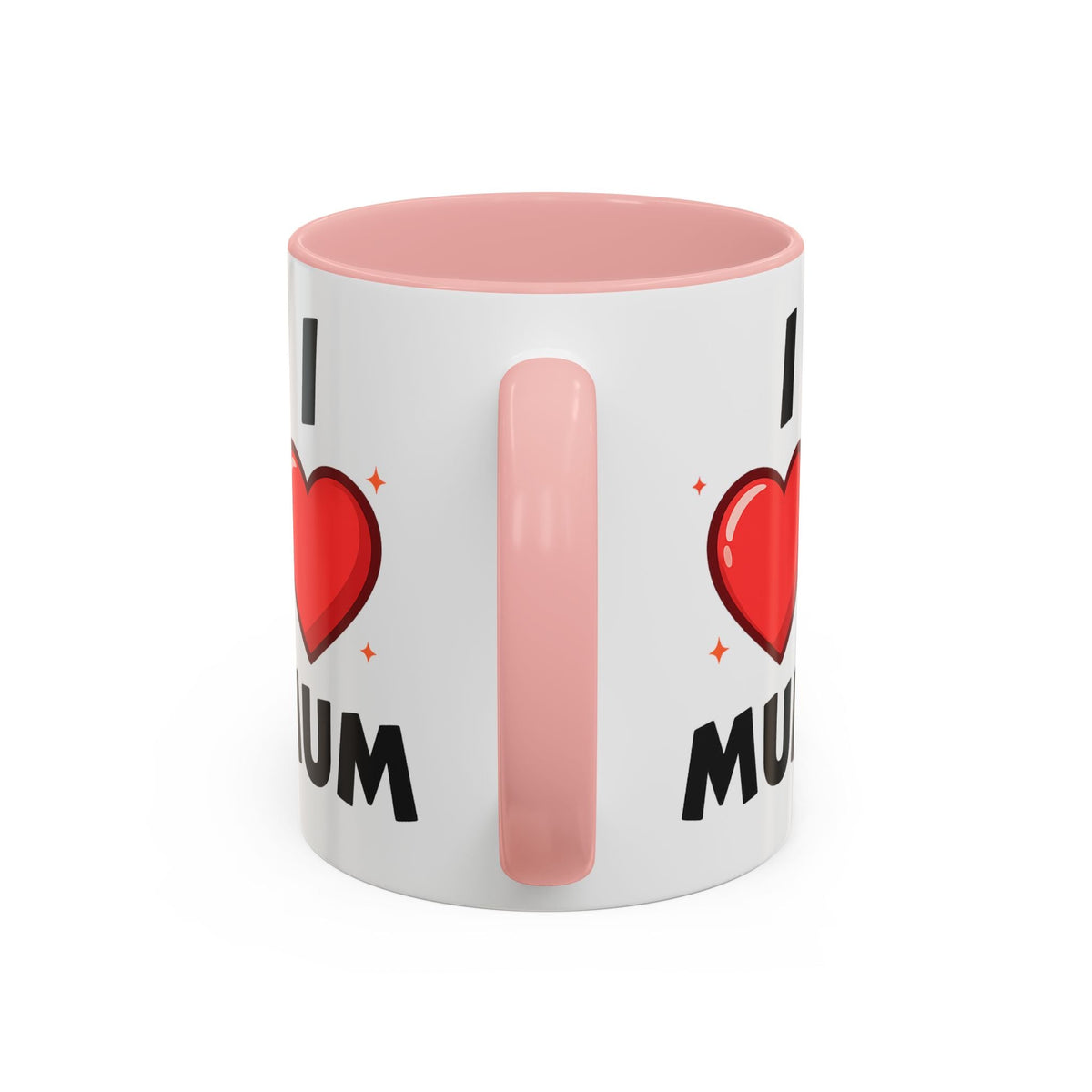I Love Mum Accent Mug | Mother's Day Coffee Mug | Tea Mug Gift for Mum | Red Ceramic Mug | Gifts & Lifestyle - SJM Print Store