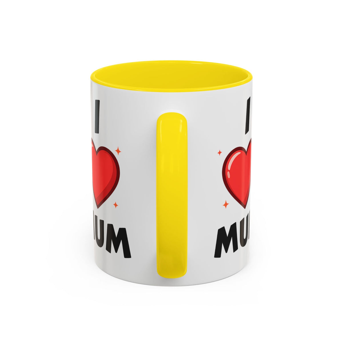 I Love Mum Accent Mug | Mother's Day Coffee Mug | Tea Mug Gift for Mum | Red Ceramic Mug | Gifts & Lifestyle - SJM Print Store