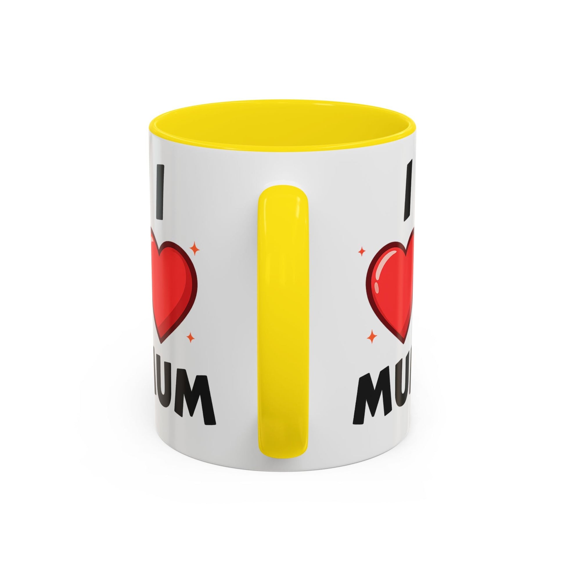 I Love Mum Accent Mug | Mother's Day Coffee Mug | Tea Mug Gift for Mum | Red Ceramic Mug | Gifts & Lifestyle - SJM Print Store