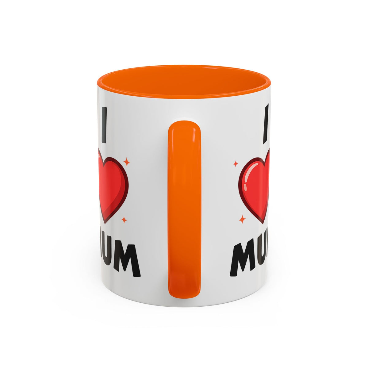 I Love Mum Accent Mug | Mother's Day Coffee Mug | Tea Mug Gift for Mum | Red Ceramic Mug | Gifts & Lifestyle - SJM Print Store