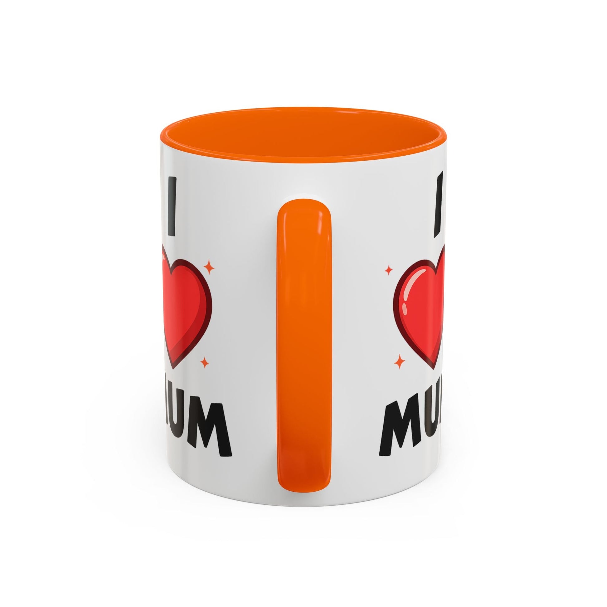 I Love Mum Accent Mug | Mother's Day Coffee Mug | Tea Mug Gift for Mum | Red Ceramic Mug | Gifts & Lifestyle - SJM Print Store