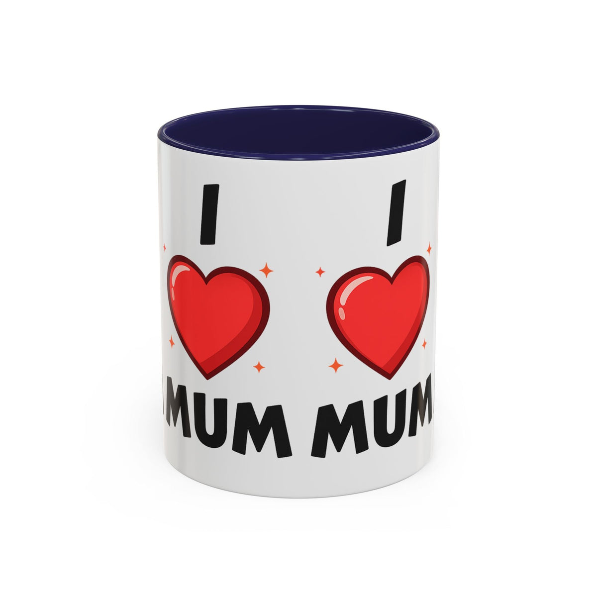I Love Mum Accent Mug | Mother's Day Coffee Mug | Tea Mug Gift for Mum | Red Ceramic Mug | Gifts & Lifestyle - SJM Print Store