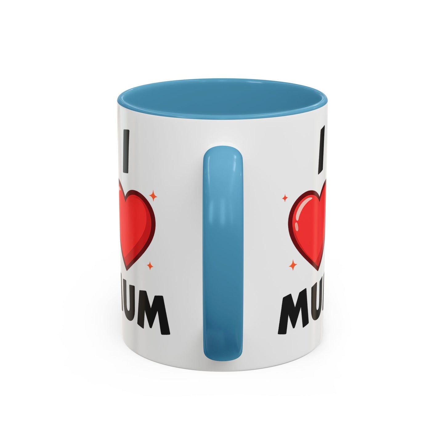 I Love Mum Accent Mug | Mother's Day Coffee Mug | Tea Mug Gift for Mum | Red Ceramic Mug | Gifts & Lifestyle - SJM Print Store