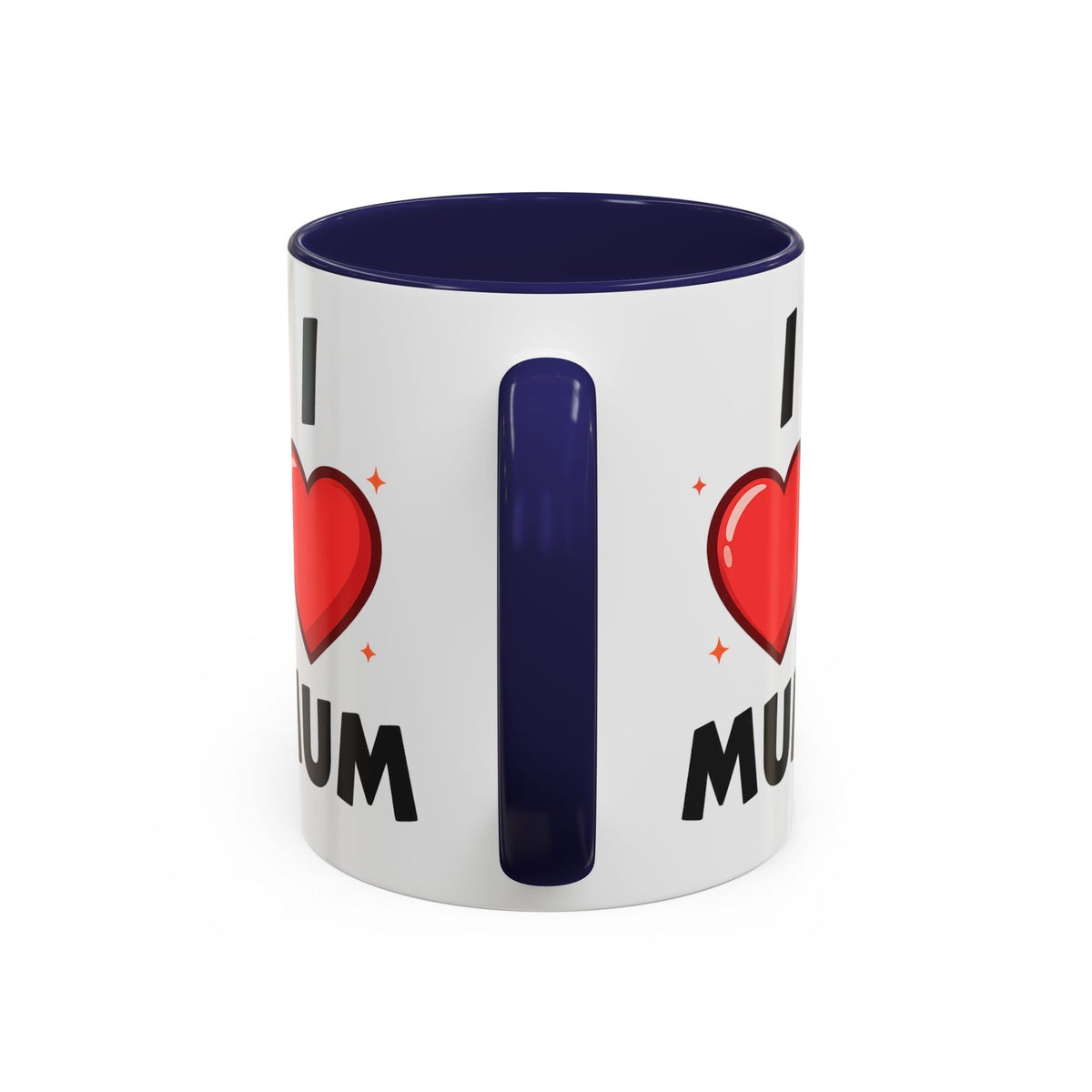 I Love Mum Accent Mug | Mother's Day Coffee Mug | Tea Mug Gift for Mum | Red Ceramic Mug | Gifts & Lifestyle - SJM Print Store