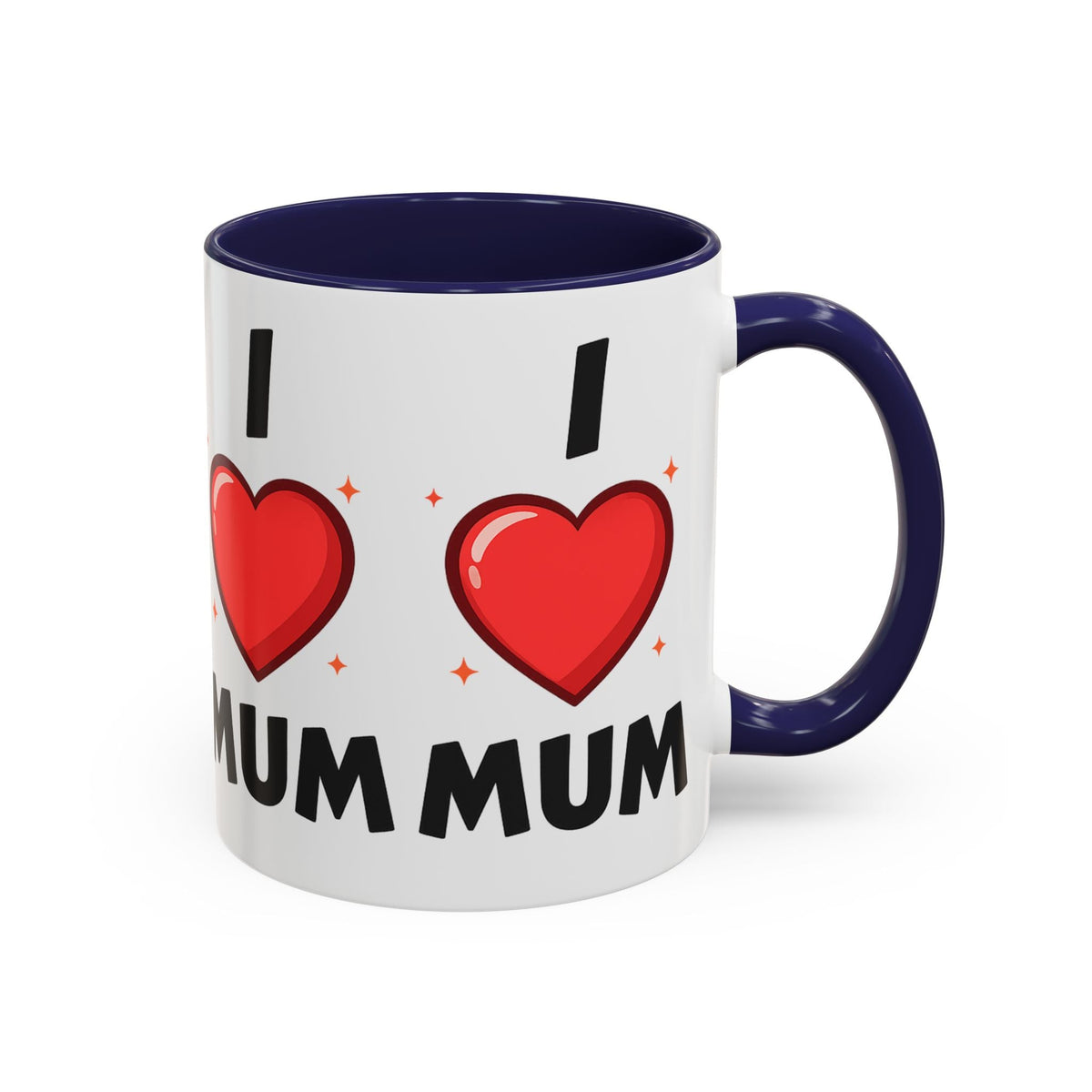 I Love Mum Accent Mug | Mother's Day Coffee Mug | Tea Mug Gift for Mum | Red Ceramic Mug | Gifts & Lifestyle - SJM Print Store
