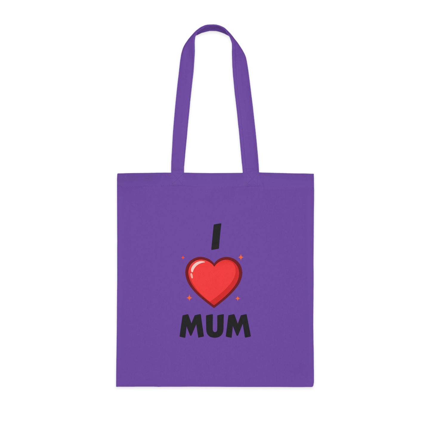 I Love Mum Tote Bag | Reusable Canvas Shopping Bag | Gift for Mum | Mother's Day Gift | Everyday Tote | Gifts & Lifestyle - SJM Print Store