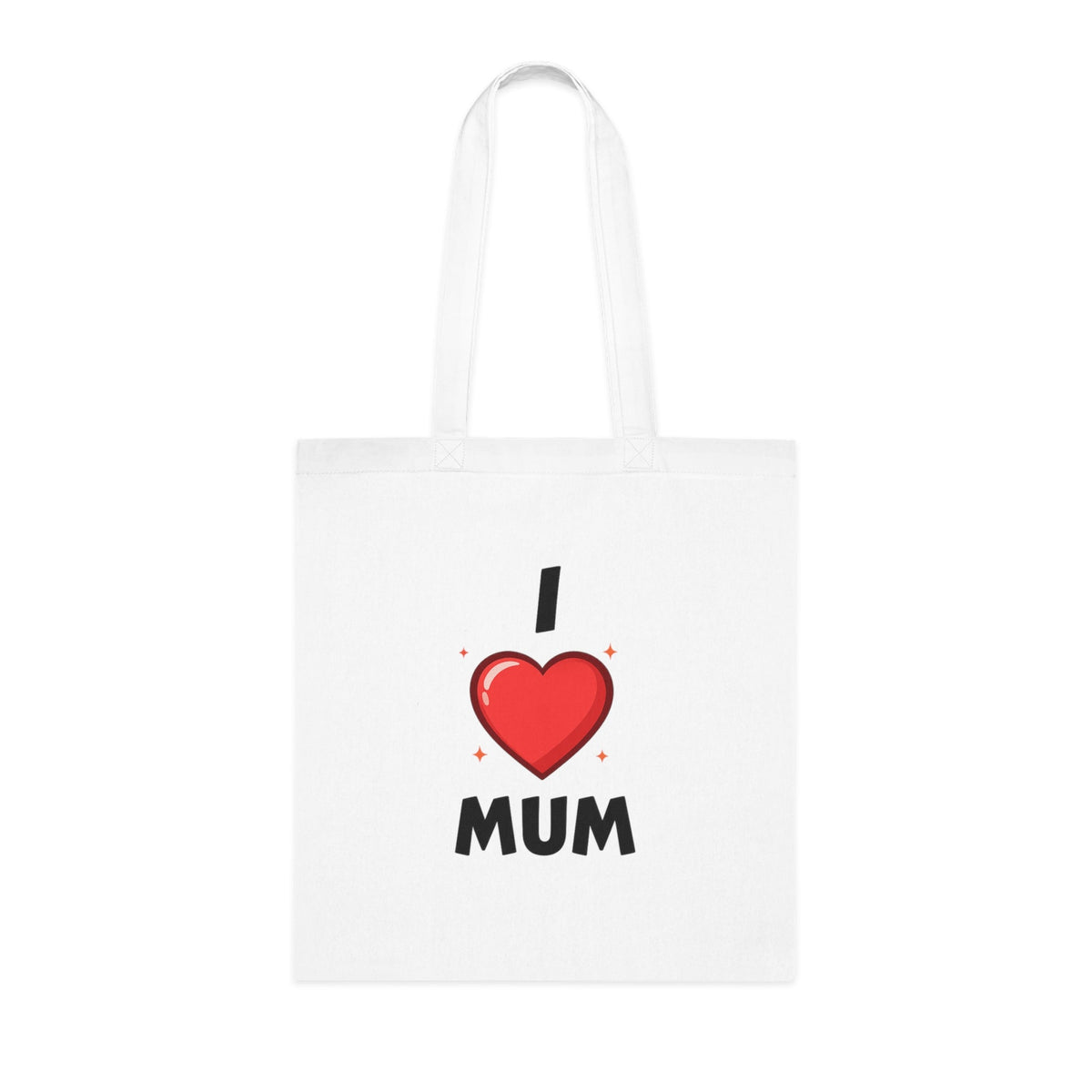 I Love Mum Tote Bag | Reusable Canvas Shopping Bag | Gift for Mum | Mother's Day Gift | Everyday Tote | Gifts & Lifestyle - SJM Print Store
