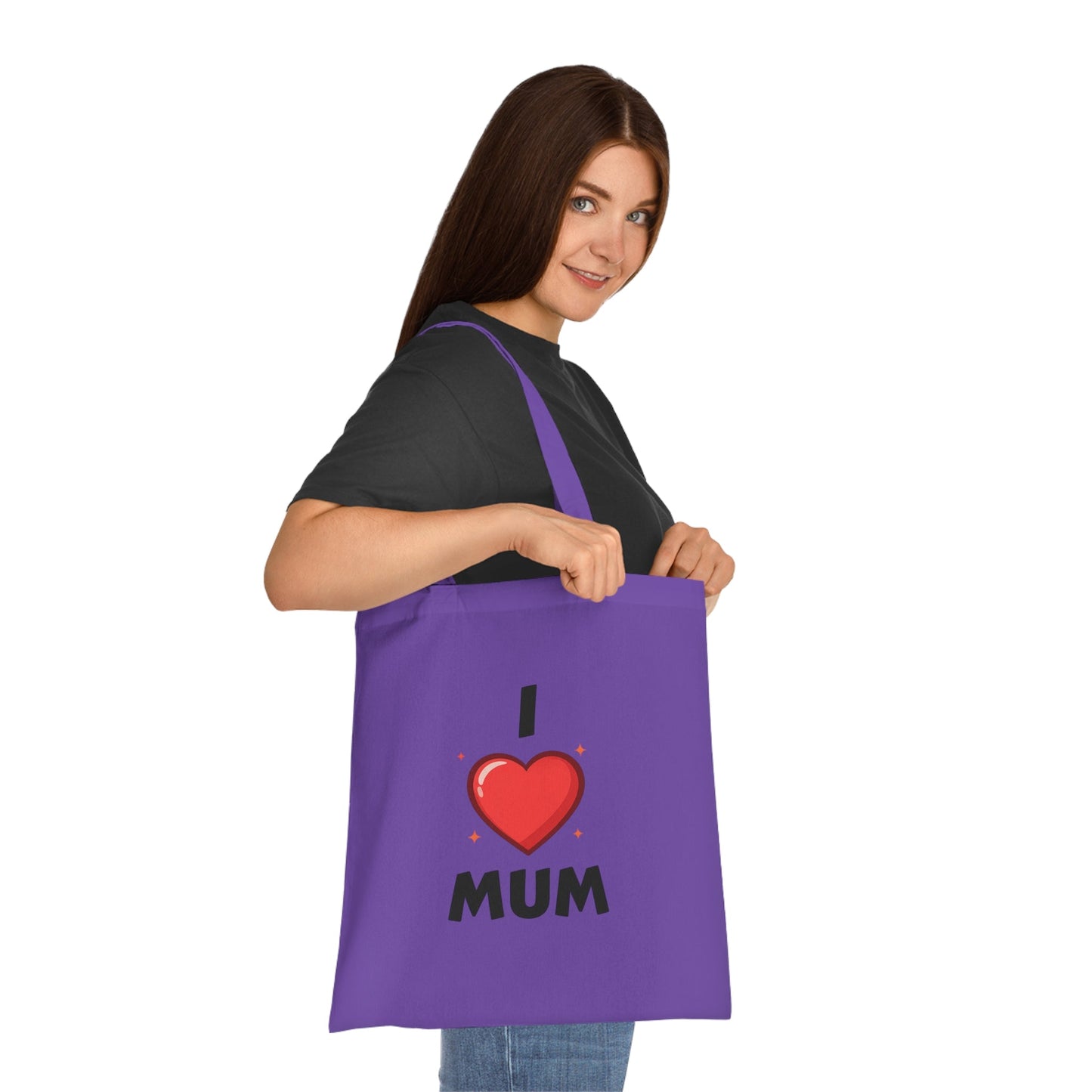 I Love Mum Tote Bag | Reusable Canvas Shopping Bag | Gift for Mum | Mother's Day Gift | Everyday Tote | Gifts & Lifestyle - SJM Print Store
