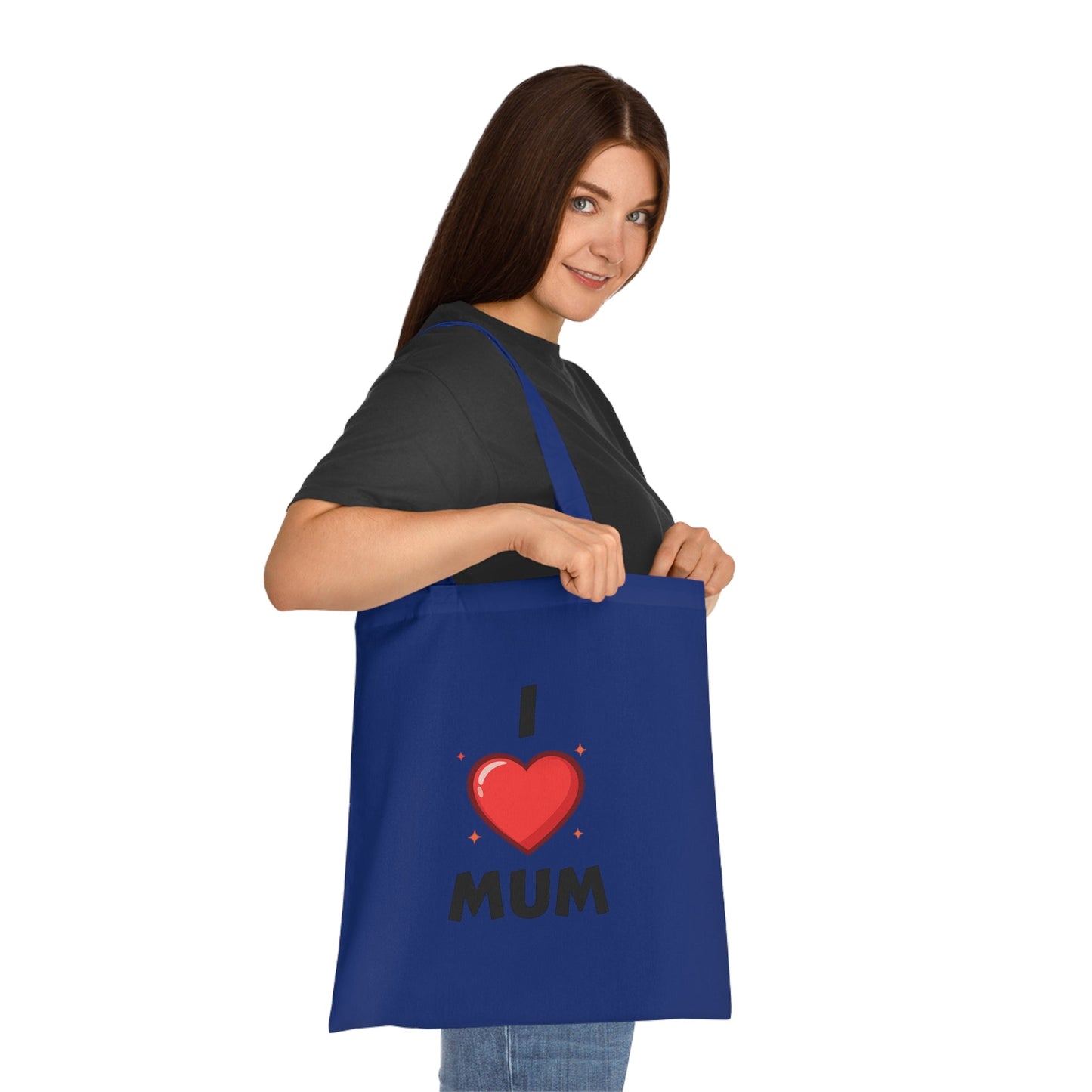 I Love Mum Tote Bag | Reusable Canvas Shopping Bag | Gift for Mum | Mother's Day Gift | Everyday Tote | Gifts & Lifestyle - SJM Print Store
