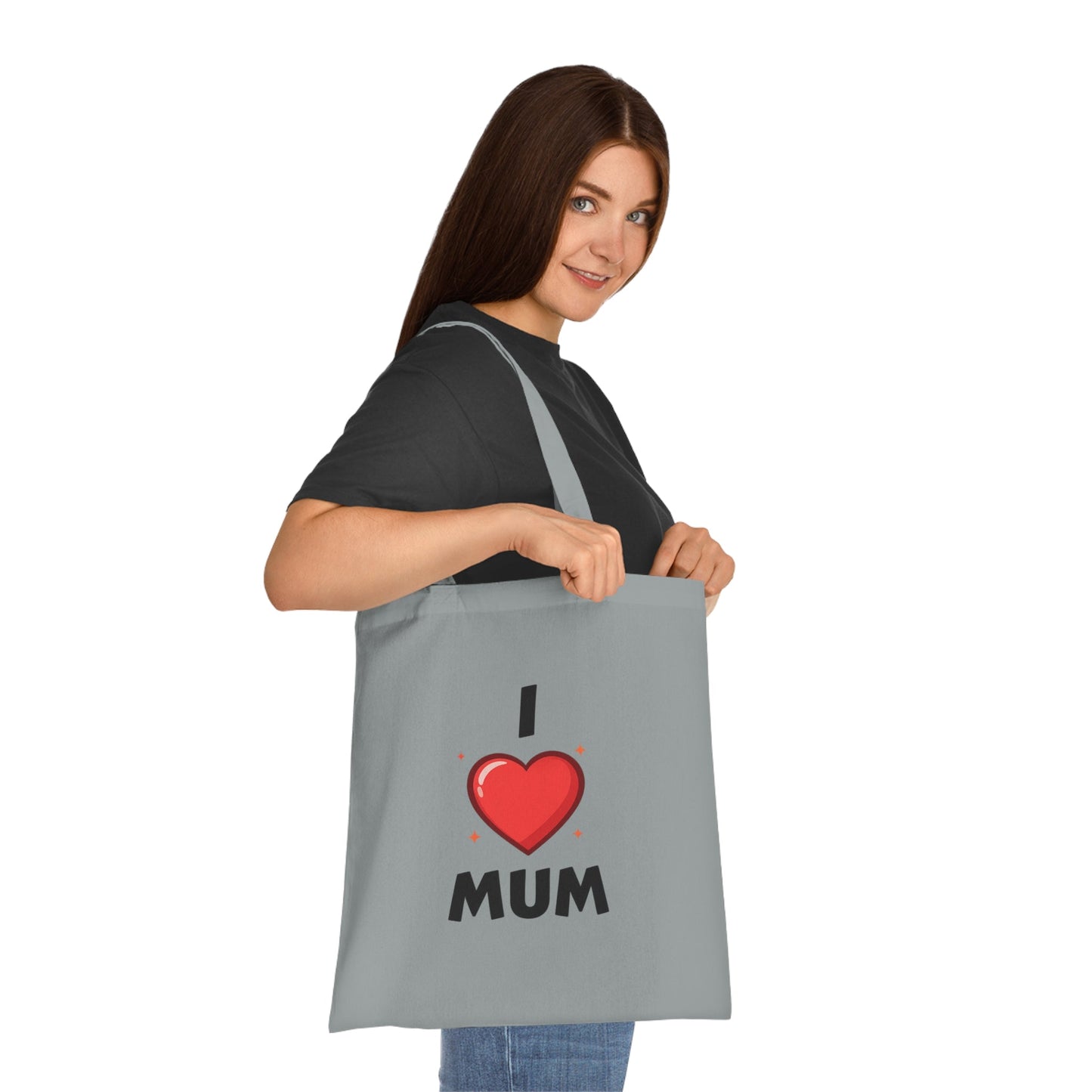I Love Mum Tote Bag | Reusable Canvas Shopping Bag | Gift for Mum | Mother's Day Gift | Everyday Tote | Gifts & Lifestyle - SJM Print Store