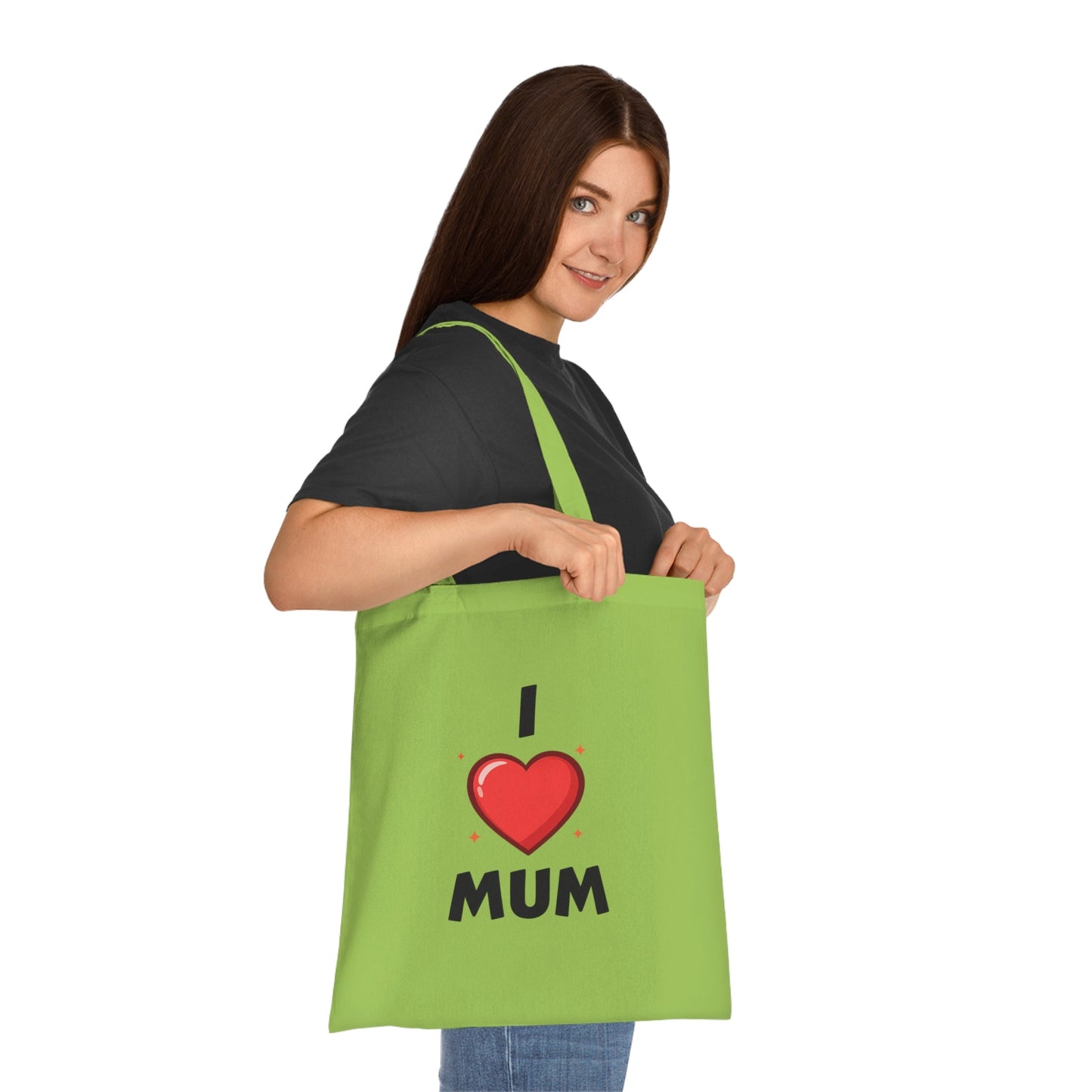 I Love Mum Tote Bag | Reusable Canvas Shopping Bag | Gift for Mum | Mother's Day Gift | Everyday Tote | Gifts & Lifestyle - SJM Print Store