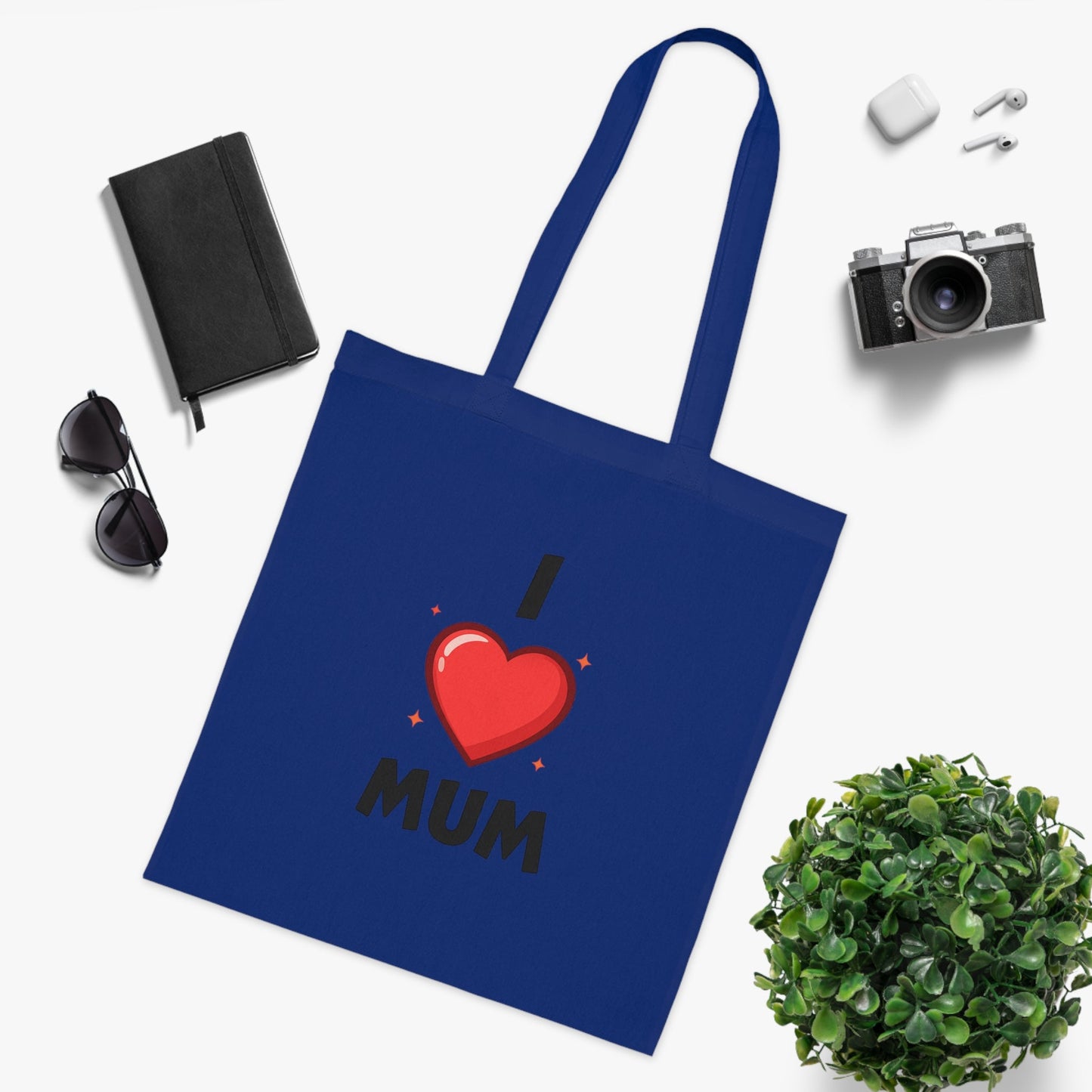 I Love Mum Tote Bag | Reusable Canvas Shopping Bag | Gift for Mum | Mother's Day Gift | Everyday Tote | Gifts & Lifestyle - SJM Print Store