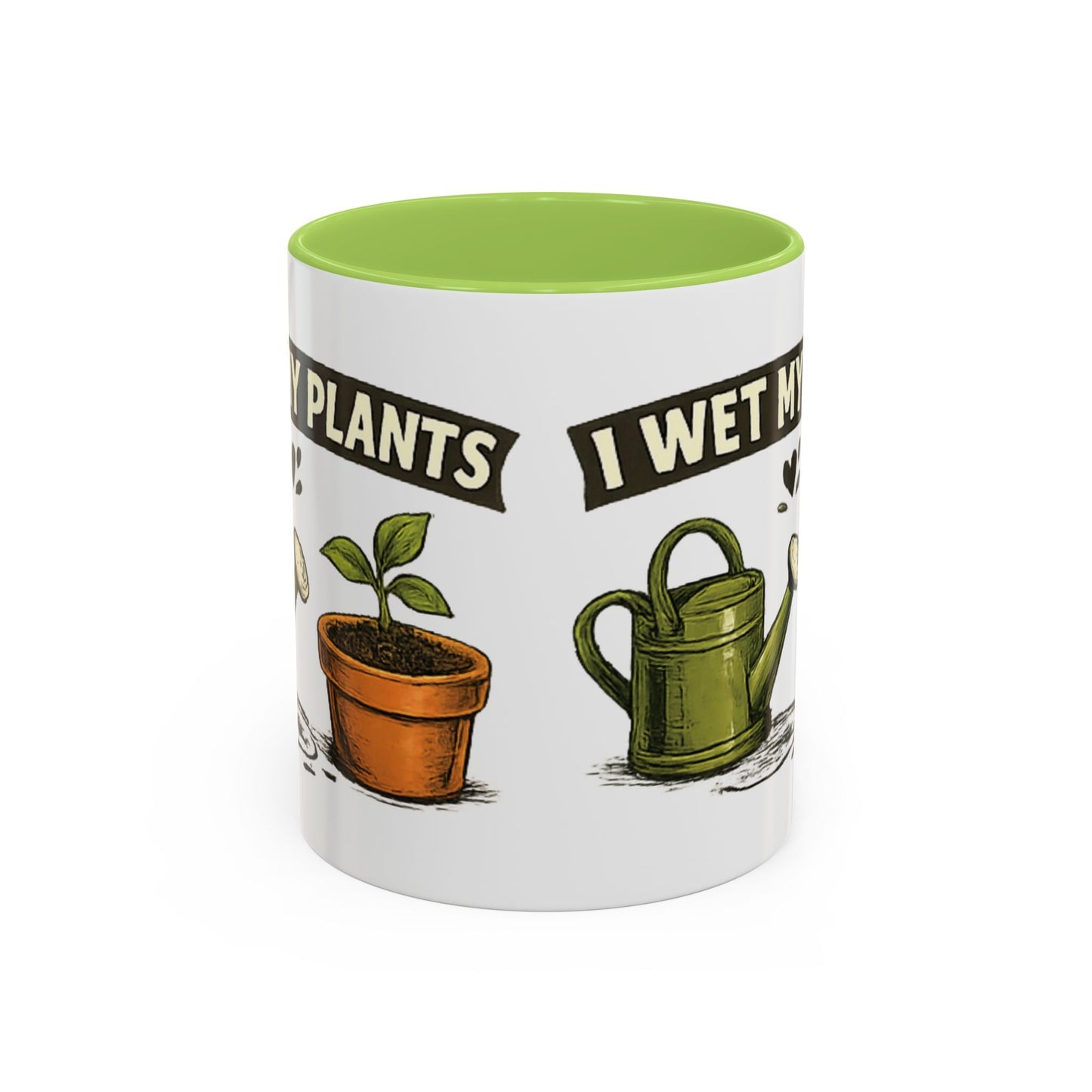 I Wet My Plants Funny Gardeners Accent Coffee Mug - SJM Print Store