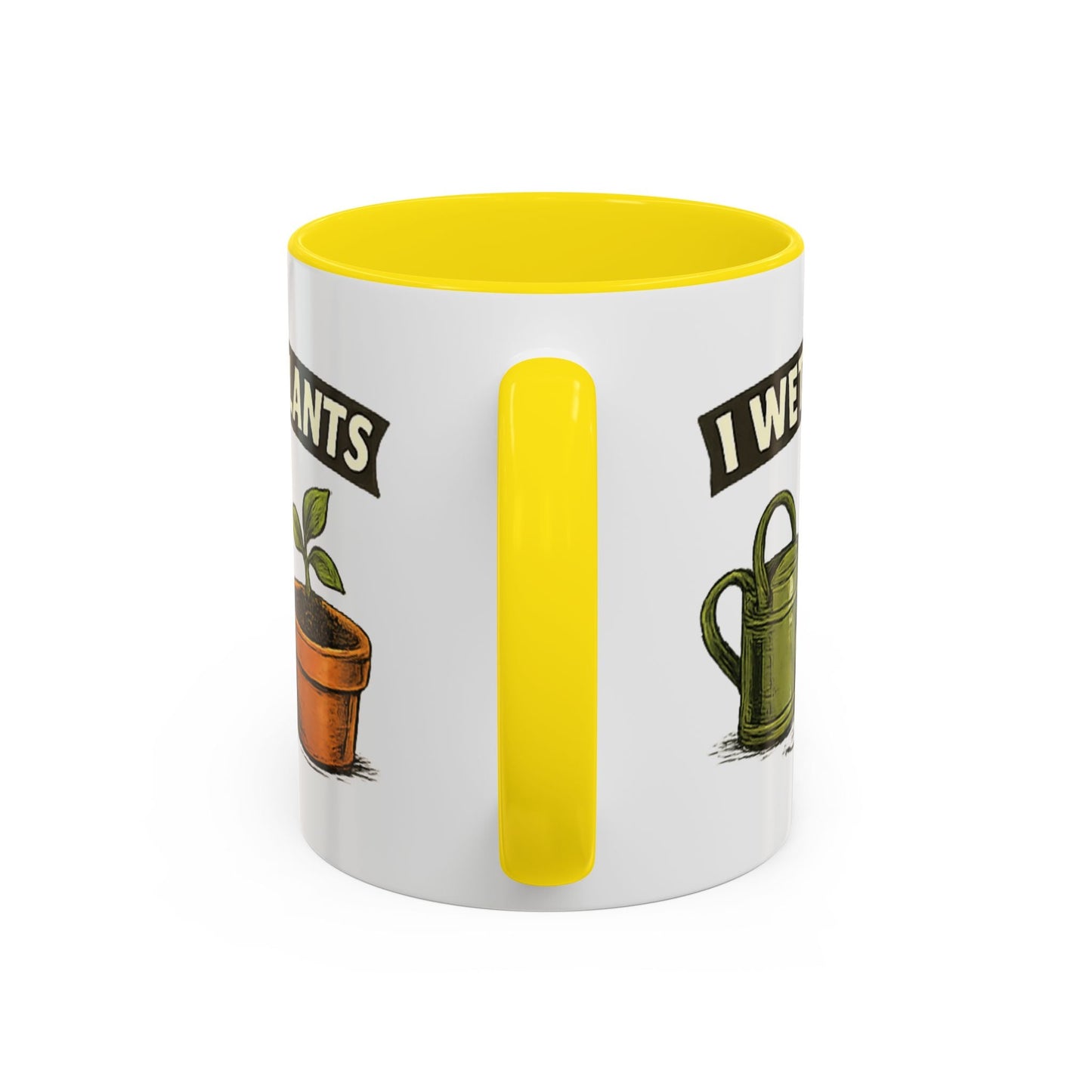 I Wet My Plants Funny Gardeners Accent Coffee Mug - SJM Print Store