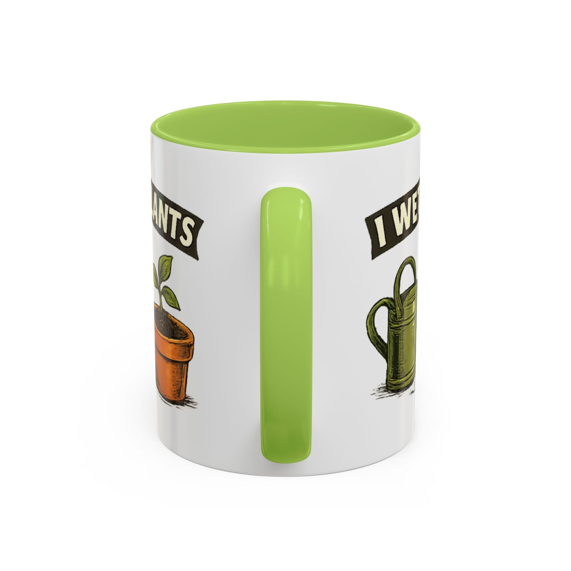 I Wet My Plants Funny Gardeners Accent Coffee Mug - SJM Print Store