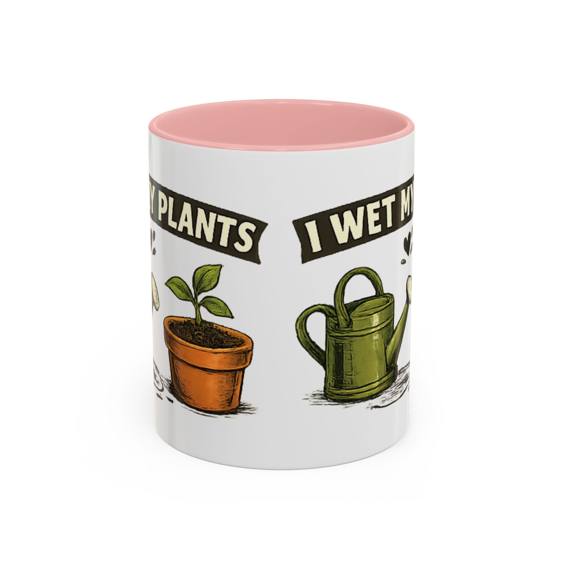 I Wet My Plants Funny Gardeners Accent Coffee Mug - SJM Print Store
