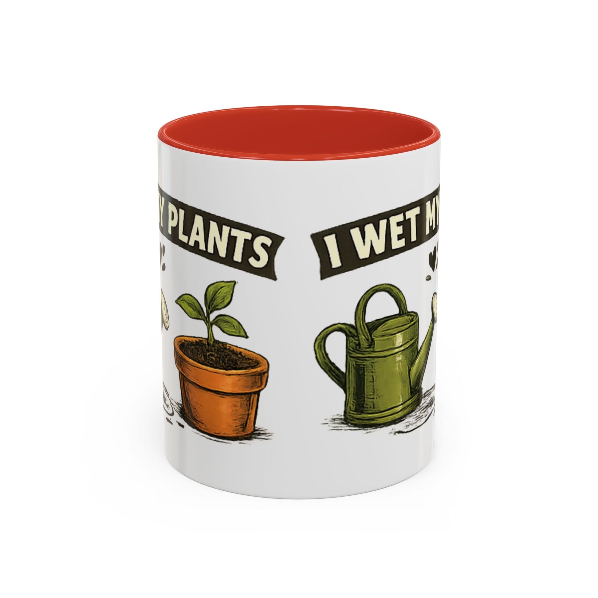 I Wet My Plants Funny Gardeners Accent Coffee Mug - SJM Print Store