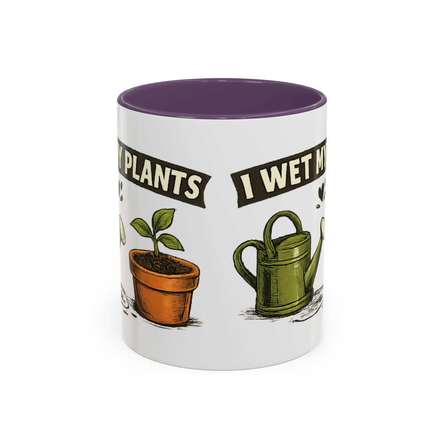 I Wet My Plants Funny Gardeners Accent Coffee Mug - SJM Print Store