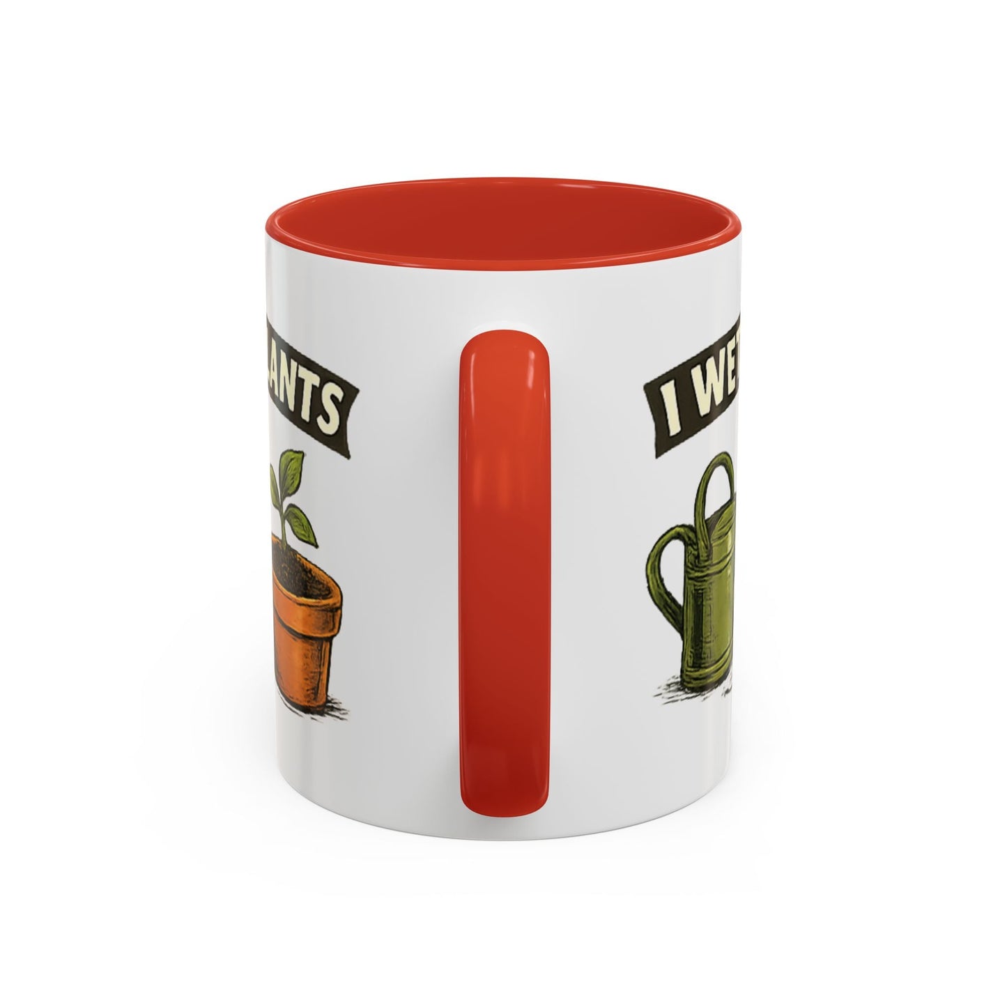 I Wet My Plants Funny Gardeners Accent Coffee Mug - SJM Print Store