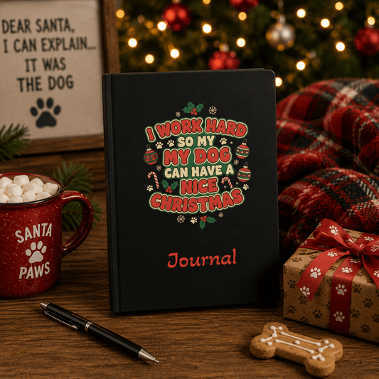 I Work Hard So My Dog Can Have a Nice Christmas Journal - SJM Print Store